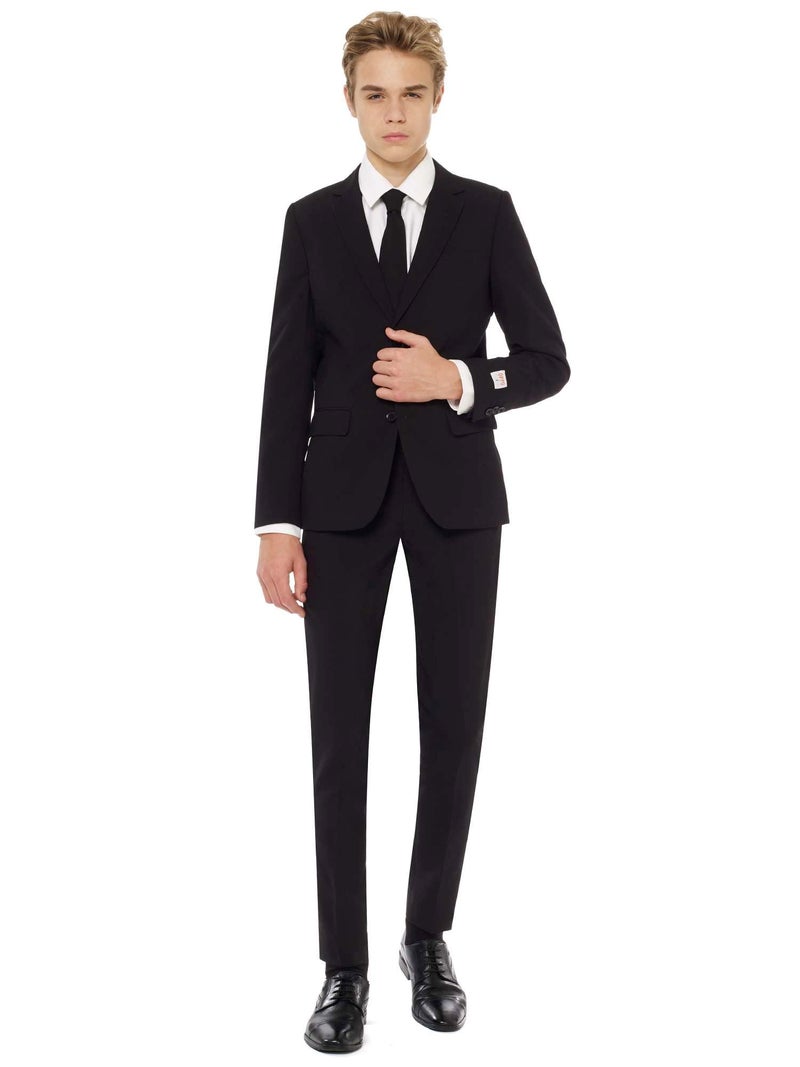 Opposuits Teen Boys Black Knight Solid Color Suit - Prom and Wedding Party Outfit - Including Blazer, Pants and Tie - Black - Size: 12 Years - Image 1